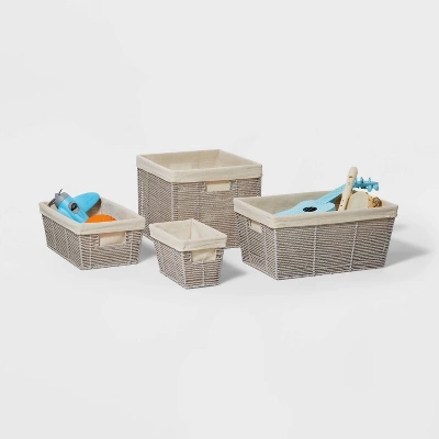 16" X 9" X 6" Woven Twisted Paper Rope Media Basket Gray - Brightroom™ 5 16" X 9" X 6" Woven Twisted Paper Rope Media Basket Gray - Brightroom™ - Image 3