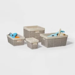 10.25" X 6" X 6" Small Woven Twisted Paper Rope Tapered Basket Gray - Brightroom™ 9 10.25" X 6" X 6" Small Woven Twisted Paper Rope Tapered Basket Gray - Brightroom™ -Brightroom GUEST 054d99f6 5bc4 4b73 87f9 e39da675c247 3