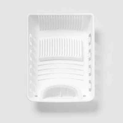 Plastic Dish Drainer White - Brightroom™: Freestanding Polypropylene Dish Drying Rack, Hand Wash, 17.4" Depth 4 Plastic Dish Drainer White - Brightroom™: Freestanding Polypropylene Dish Drying Rack, Hand Wash, 17.4" Depth - Image 2