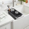 Over The Sink Dish Drainer Gray - Brightroom™: Freestanding Dish Drying Rack & Sponge Holder, Polypropylene, Hand Wash -Brightroom GUEST 10dcb10c 5316 4326 8db4 4e028d2c4f9c