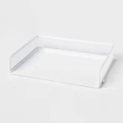 Mesh Stacking Letter Tray With Wide Side Opening White - Brightroom™: Steel File Organizer & Holder, No Assembly Required -Brightroom GUEST 134c35d0 bfcf 4553 bddc 8a21f56085f5