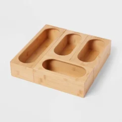 Natural Plastic Food Storage Bag Organizer Yellow - Brightroom™: Freestanding Bag Holder, Kitchen Dispenser, 12.75"x12.75" -Brightroom GUEST 13e0fad4 abdd 4038 a604 87a1c3dae8aa