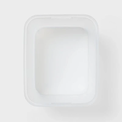 Large Open Storage Bin Clear - Brightroom™: Plastic, Portable, Nesting, Universal Storage, 20.4 Volume, 15x12.25x8.25 4 Large Open Storage Bin Clear - Brightroom™: Plastic, Portable, Nesting, Universal Storage, 20.4 Volume, 15x12.25x8.25 - Image 2