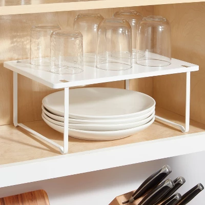 Metal Cabinet Shelf White - Brightroom™: Kitchen Organizer, Shelf Riser, Iron, 15"x10"x6" 3 Metal Cabinet Shelf White - Brightroom™: Kitchen Organizer, Shelf Riser, Iron, 15"x10"x6"