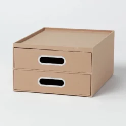 Canvas Drawers Light Brown - Brightroom™: Desk & Office Organization, Polyester Canvas, , 6"x13"x9.875" -Brightroom GUEST 19762e91 ec1a 4643 867e d4d272e4b493