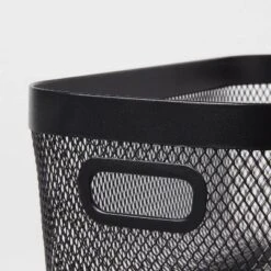 Metal Mesh Media Bin Black - Brightroom™: Steel Wire Basket With Handles, Rectangular Storage, 12.06" X 6.06" X 4.78" 5 Metal Mesh Media Bin Black - Brightroom™: Steel Wire Basket With Handles, Rectangular Storage, 12.06" X 6.06" X 4.78" -Brightroom GUEST 1f2aeed4 7c4e 4744 b260 9a9dc9d451c6