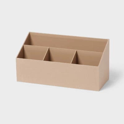 Canvas Desktop Organizer Light Brown - Brightroom™: Office Desk Tool Holder, Polyester, , 12.25"x5"x6" 5 Canvas Desktop Organizer Light Brown - Brightroom™: Office Desk Tool Holder, Polyester, , 12.25"x5"x6" - Image 3