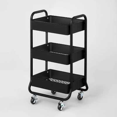3 Tier Metal Utility Cart - Brightroom™ 5 3 Tier Metal Utility Cart - Brightroom™ - Image 3
