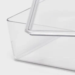 6L Stacking Clear Bin With Lid - Brightroom™: PET Material, Stackable Storage For Crafts & Cleaning Supplies -Brightroom GUEST 23b67323 777f 4cf4 9d35 4e130392930f