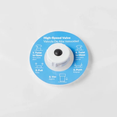 3pc (L-XL-Jumbo) Compression Bags Set Clear - Brightroom™: Vacuum Seal Storage For Clothing & Bedding, Plastic 4 3pc (L-XL-Jumbo) Compression Bags Set Clear - Brightroom™: Vacuum Seal Storage For Clothing & Bedding, Plastic - Image 2