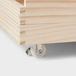 Large Wood Bin With Wheels - Brightroom™ 5 Large Wood Bin With Wheels - Brightroom™ -Brightroom GUEST 29ed7398 61b3 402b b15b ade3485cfa22