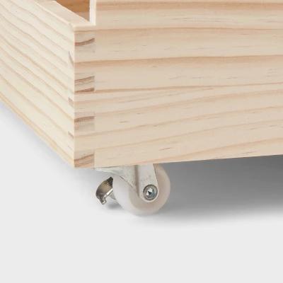 Large Wood Bin With Wheels - Brightroom™ 4 Large Wood Bin With Wheels - Brightroom™ - Image 2