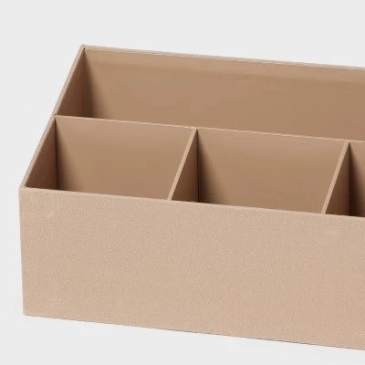 Canvas Desktop Organizer Light Brown - Brightroom™: Office Desk Tool Holder, Polyester, , 12.25"x5"x6" 4 Canvas Desktop Organizer Light Brown - Brightroom™: Office Desk Tool Holder, Polyester, , 12.25"x5"x6" - Image 2