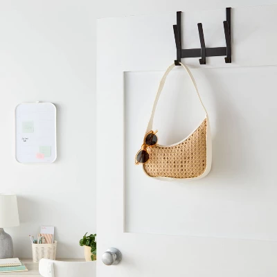 Over The Door 3 Hook - Black - Brightroom™ 3 Over The Door 3 Hook - Black - Brightroom™