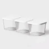 3pk Click In Place 30oz Insert Storage Containers White And Clear - Brightroom™ 1 3pk Click In Place 30oz Insert Storage Containers White And Clear - Brightroom™ -Brightroom GUEST 2fcf4e39 55f3 4910 8f2d 741f1e3c0e16