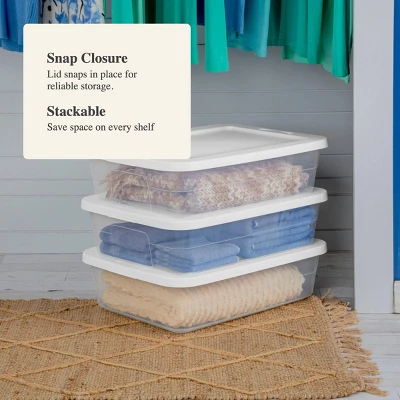 28qt Clear Under Bed Storage Box White - Brightroom™ 5 28qt Clear Under Bed Storage Box White - Brightroom™ - Image 3