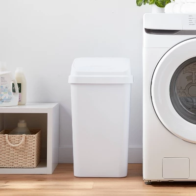 13gal Swing Top Waste Basket White - Brightroom™ 3 13gal Swing Top Waste Basket White - Brightroom™