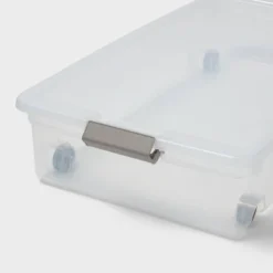 60qt Latching Clear Storage Box With Gray Latches - Brightroom™ -Brightroom GUEST 38b41bc1 626d 4316 82b3 ba5648893571