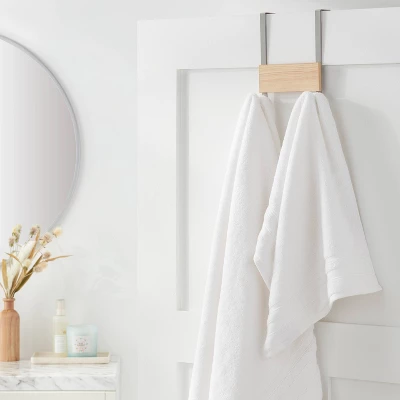 Small Over The Door Hook With Wood 2 Hooks - Brightroom™ 3 Small Over The Door Hook With Wood 2 Hooks - Brightroom™