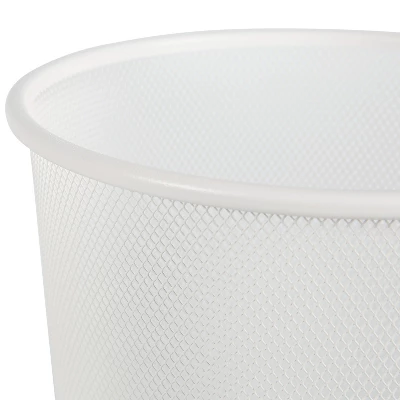 Mesh Waste Basket White - Brightroom™: Steel Indoor Trash Can, Nonslip Base, Fingerprint-Resistant, 3 Gallon Capacity 4 Mesh Waste Basket White - Brightroom™: Steel Indoor Trash Can, Nonslip Base, Fingerprint-Resistant, 3 Gallon Capacity - Image 2
