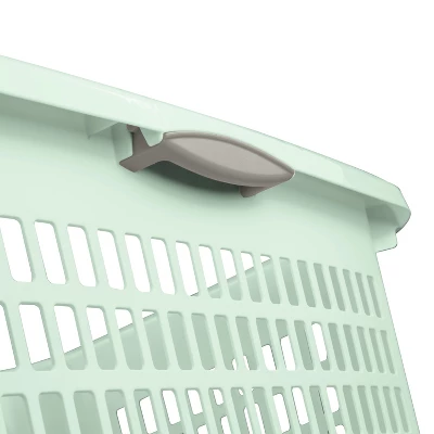 2bu Laundry Basket Green - Brightroom™: Portable Plastic Clothes Organizer With Built-In Handles, 70.4L Capacity 6 2bu Laundry Basket Green - Brightroom™: Portable Plastic Clothes Organizer With Built-In Handles, 70.4L Capacity - Image 4
