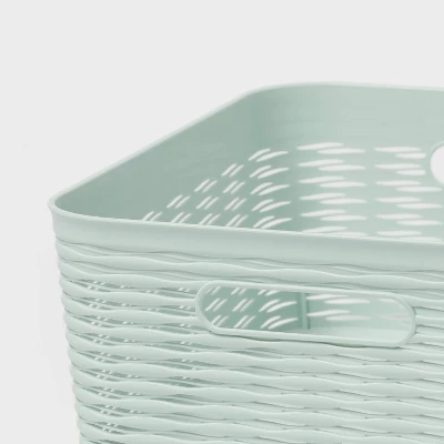 2pk Wave Medium Decorative Basket Mint Green - Brightroom™ 4 2pk Wave Medium Decorative Basket Mint Green - Brightroom™ - Image 2