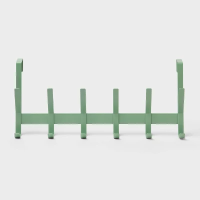 Over The Door 6 Hook - Sage - Brightroom™ 4 Over The Door 6 Hook - Sage - Brightroom™ - Image 2