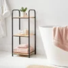 Short Bath Wood Storage Tower Black Metal - Brightroom™: Powder-Coated MDF, Fixed Shelves, Rust-Resistant -Brightroom GUEST 4da79696 0d98 4303 87ae 5020739d4d3c