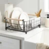 Metal Dish Rack With Powder Coated Finish And Rubber Wood Handles Black - Brightroom™: Freestanding Dish Drying Rack -Brightroom GUEST 5153f5aa 2d03 42d7 8eda 347c368b9197