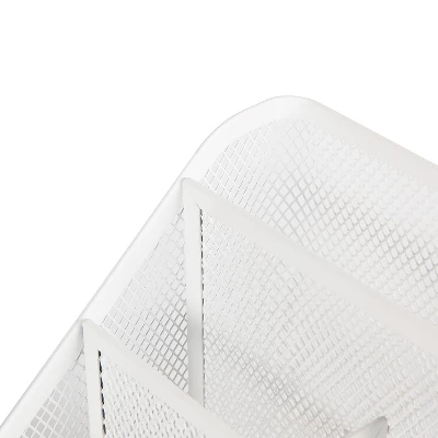 Mesh Medium Desktop Organizer White - Brightroom™: Steel Desk Tool Holder For Office Organization & Accessories 4 Mesh Medium Desktop Organizer White - Brightroom™: Steel Desk Tool Holder For Office Organization & Accessories - Image 2