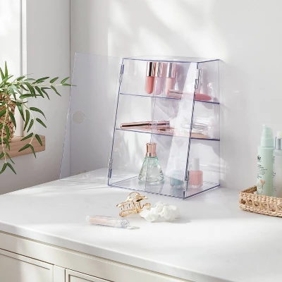 Clear Storage Case With Hinged Doors - Brightroom™: Plastic Bathroom Caddy, Shower & Bath Organizer, 12" X 9" X 6" 3 Clear Storage Case With Hinged Doors - Brightroom™: Plastic Bathroom Caddy, Shower & Bath Organizer, 12" X 9" X 6"