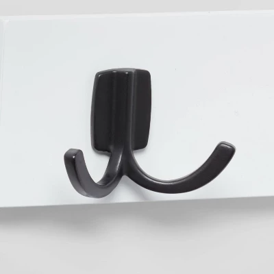 Modern Octopus 5 Rail Matte Black Hooks White - Brightroom™ 4 Modern Octopus 5 Rail Matte Black Hooks White - Brightroom™ - Image 2
