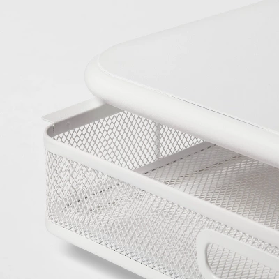 Mesh Monitor Stand With Drawer White - Brightroom™ 4 Mesh Monitor Stand With Drawer White - Brightroom™ - Image 2