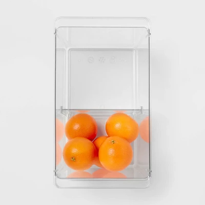 Deep Fridge & Freezer Bin Clear - Brightroom™: PETG, Freezer Organizer, Hand Wash, 8.25" H X 13" D X 7.4" W 4 Deep Fridge & Freezer Bin Clear - Brightroom™: PETG, Freezer Organizer, Hand Wash, 8.25" H X 13" D X 7.4" W - Image 2