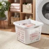 1.5bu Plastic Square Laundry Basket - Brightroom™: Medium White Clothes Hamper With Built-In Handles, Portable Storage 1 1.5bu Plastic Square Laundry Basket - Brightroom™: Medium White Clothes Hamper With Built-In Handles, Portable Storage -Brightroom GUEST 6e9724b5 4212 4de8 9278 6c875ab95481