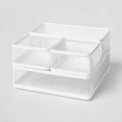 Mesh Desk Organizer White - Brightroom™: Steel Office Supplies Holder, Desk Drawer Organizer, 8"x8"x4.5" 7 Mesh Desk Organizer White - Brightroom™: Steel Office Supplies Holder, Desk Drawer Organizer, 8"x8"x4.5" -Brightroom GUEST 6fccaa87 3f24 4abf 91d0 9a8c922be284