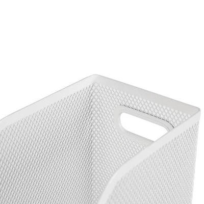 Mesh Magazine File White - Brightroom™: Steel File Organizer & Holder, No Assembly Required, 12" H X 10" W X 4.12" D 5 Mesh Magazine File White - Brightroom™: Steel File Organizer & Holder, No Assembly Required, 12" H X 10" W X 4.12" D - Image 3
