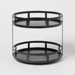 2-Tier Metal Lazy Susan Turntable Black - Brightroom™: Steel Round Serving Tray, Powder-Coated, Countertop/Tabletop 7 2-Tier Metal Lazy Susan Turntable Black - Brightroom™: Steel Round Serving Tray, Powder-Coated, Countertop/Tabletop -Brightroom GUEST 76218438 074c 4a17 927f bb3442cc81f6