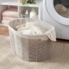 Twisted Paper Rope Oval Laundry Basket - Brightroom™: Gray, Removable Liner, 252 Volume, 2 Handles -Brightroom GUEST 79fa9a6f 7a31 4b83 832c b0f386638e37