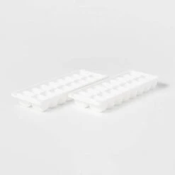 2pk Ice Cube Tray White - Brightroom™: Polypropylene, 16 Cavities, Dishwasher-Safe, Ice Molds For Freezer -Brightroom GUEST 7a65fa87 7cba 4ec6 a8eb 0342dfc15afb