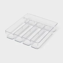 5 Compartment Plastic Drawer Flatware Organizer - Brightroom™: Clear In-Drawer Silverware Tray, Contemporary Kitchen Storage 7 5 Compartment Plastic Drawer Flatware Organizer - Brightroom™: Clear In-Drawer Silverware Tray, Contemporary Kitchen Storage -Brightroom GUEST 7e08d50f 235b 4a4d 8413 0e8414b05ac1