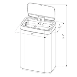 Motion Wastebasket With Liner - Brightroom™ 9 Motion Wastebasket With Liner - Brightroom™ -Brightroom GUEST 7f75f16e 95a3 4cab a642 97207e054cc7