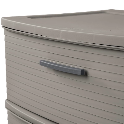 3 Drawer Wide Tower Dark Gray - Brightroom™: Plastic Storage Drawers, Portable Universal Storage, No Assembly Required 5 3 Drawer Wide Tower Dark Gray - Brightroom™: Plastic Storage Drawers, Portable Universal Storage, No Assembly Required - Image 3