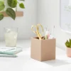 Canvas Pencil Cup Light Brown- Brightroom™: Desk Organizer, Office Supplies, Polyester Canvas, 4.25" Height, -Brightroom GUEST 851aba04 ce9e 484a 8403 d6d3af54191b