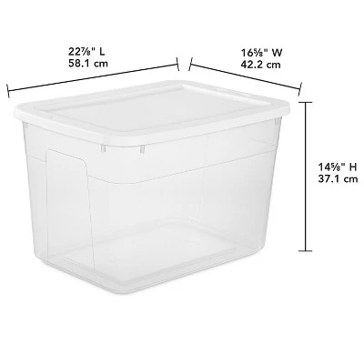 70qt Clear Storage Box With White Lid - Brightroom™ 3 70qt Clear Storage Box With White Lid - Brightroom™