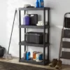 4 Tier Plastic Shelf Unit Black - Brightroom™: Utility Storage Shelves, 55.8" Height, 70 Lbs Capacity, Freestanding 1 4 Tier Plastic Shelf Unit Black - Brightroom™: Utility Storage Shelves, 55.8" Height, 70 Lbs Capacity, Freestanding -Brightroom GUEST 8fd6793f ccaf 4b74 8dc7 d34d63b99282