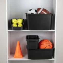 26.2qt Heavy Duty Storage Bin - Brightroom™: Black Plastic, Stackable & Portable, Universal Storage Solution 12 26.2qt Heavy Duty Storage Bin - Brightroom™: Black Plastic, Stackable & Portable, Universal Storage Solution -Brightroom GUEST 90c68d42 d8ac 4549 9130 753707e120e0