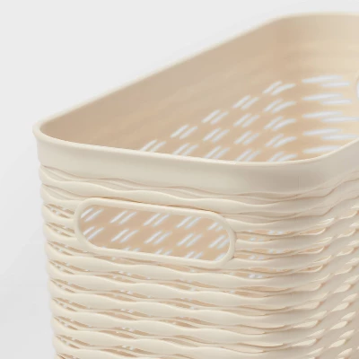 3pk Wave Half Medium Decorative Baskets Cream - Brightroom™ 4 3pk Wave Half Medium Decorative Baskets Cream - Brightroom™ - Image 2