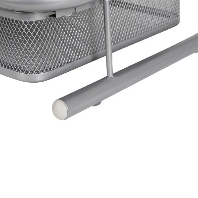 Mesh Monitor Stand With Drawer Silver - Brightroom™ 4 Mesh Monitor Stand With Drawer Silver - Brightroom™ - Image 2