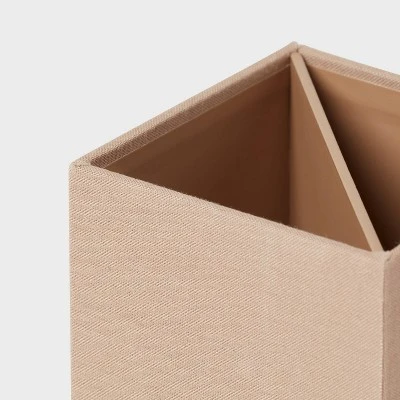 Canvas Pencil Cup Light Brown- Brightroom™: Desk Organizer, Office Supplies, Polyester Canvas, 4.25" Height, 4 Canvas Pencil Cup Light Brown- Brightroom™: Desk Organizer, Office Supplies, Polyester Canvas, 4.25" Height, - Image 2